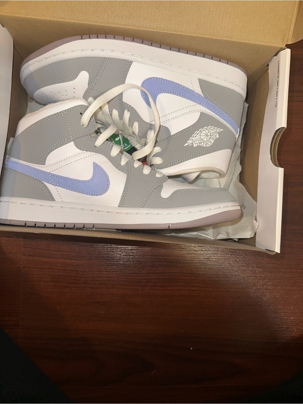 Air Jordan 1 Low White/ aluminum-Wolf gray Swoosh